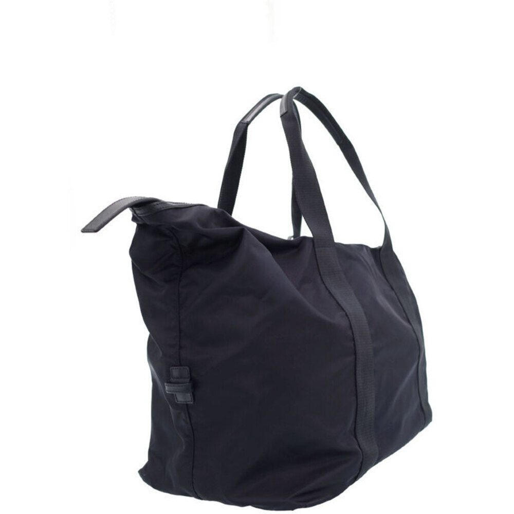 Prada ReNylon Navy Bag Boston crosshatched Duffle Blue Saffiano Leather